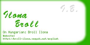 ilona broll business card
